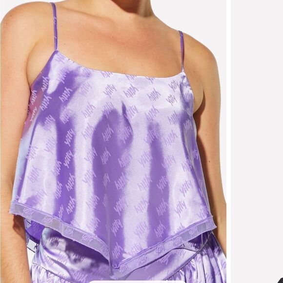 Fabletics yitty purple satin flowly camisole 1x - Picture 7 of 9